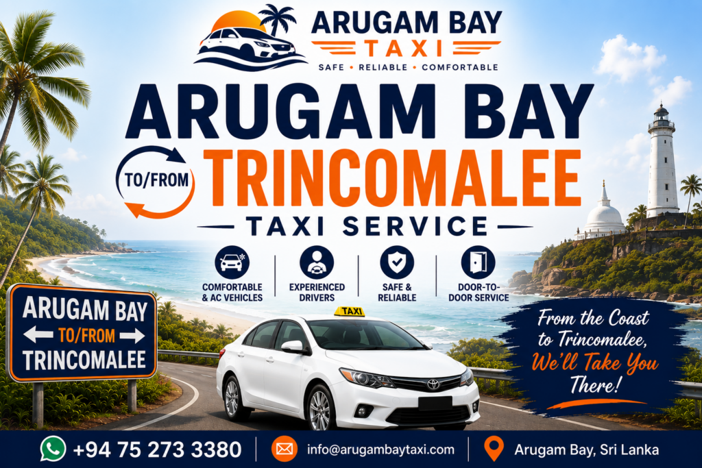 Arugam Bay to Trincomalee Taxi