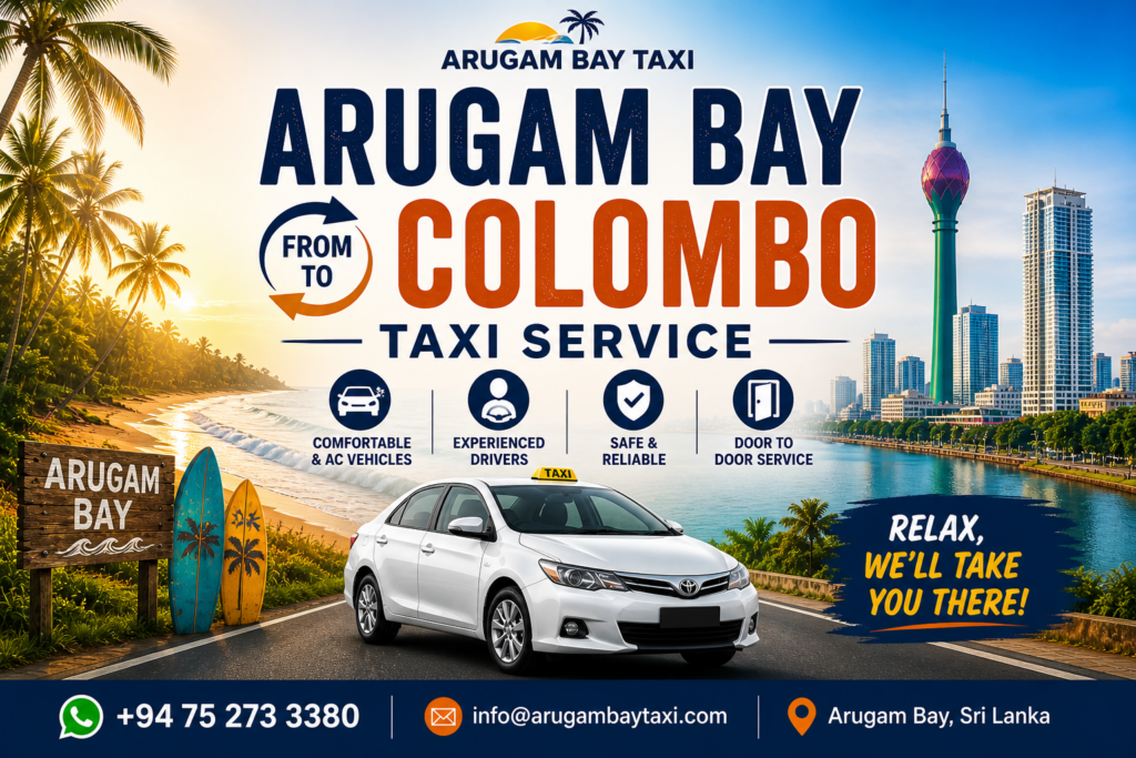 Arugam Bay to Colombo Taxi
