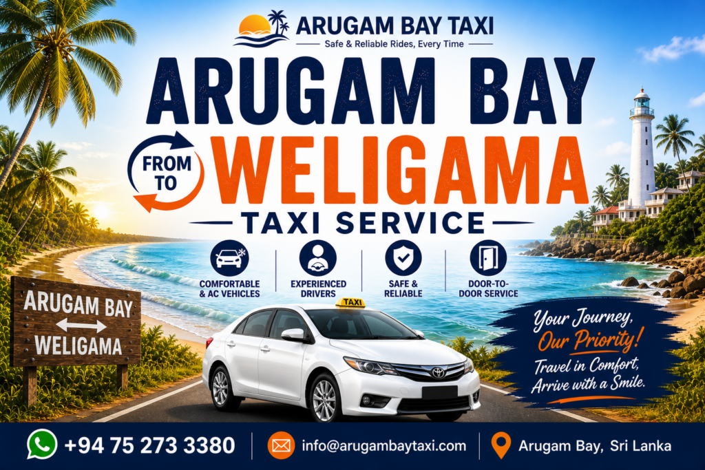 Arugam Bay to Weligama Taxi